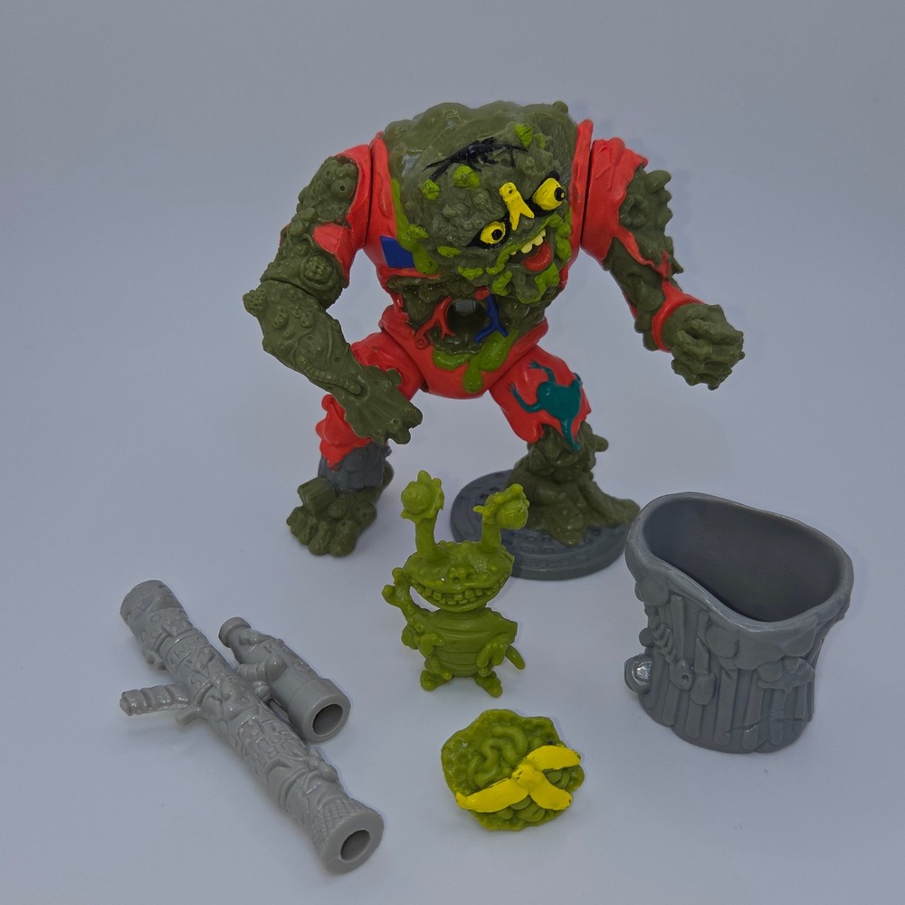 Vintage 1990 TMNT Muckman and Joe Eyeball Action Figure Complete Playmates Toys